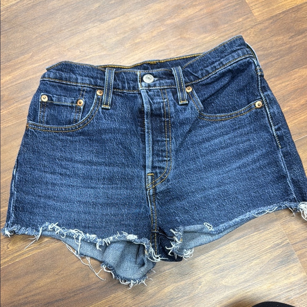 Levi's Blue Jean Shorts Vintage Distressed Style